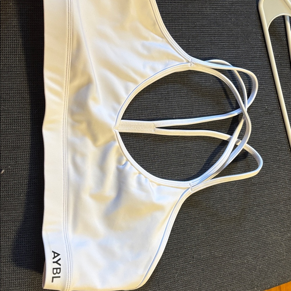 AYBL Double Strap White Sports Bra